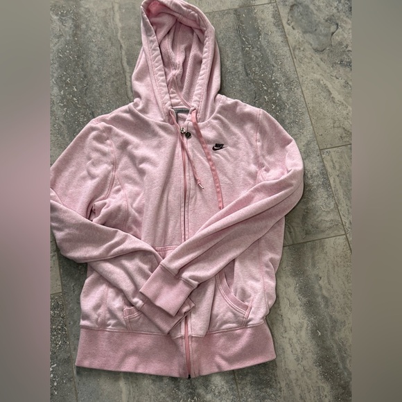 Nike Light Pink Hoodie with Zip - Picture 2 of 5